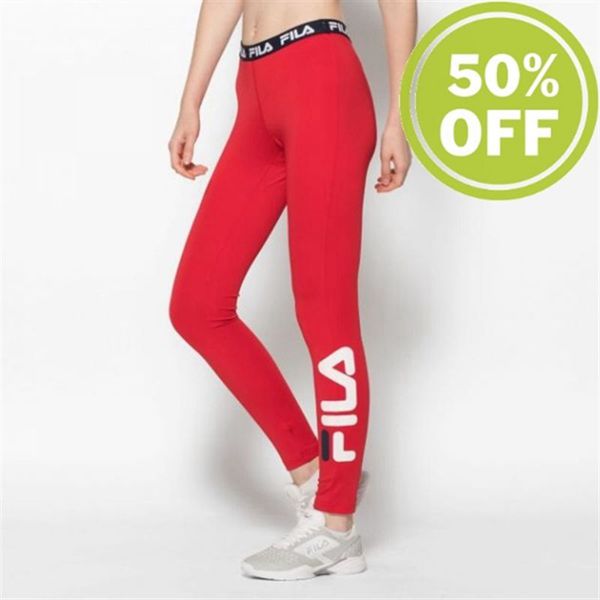 Fila Leni Women's Leggings - Red,NZ 290-40186